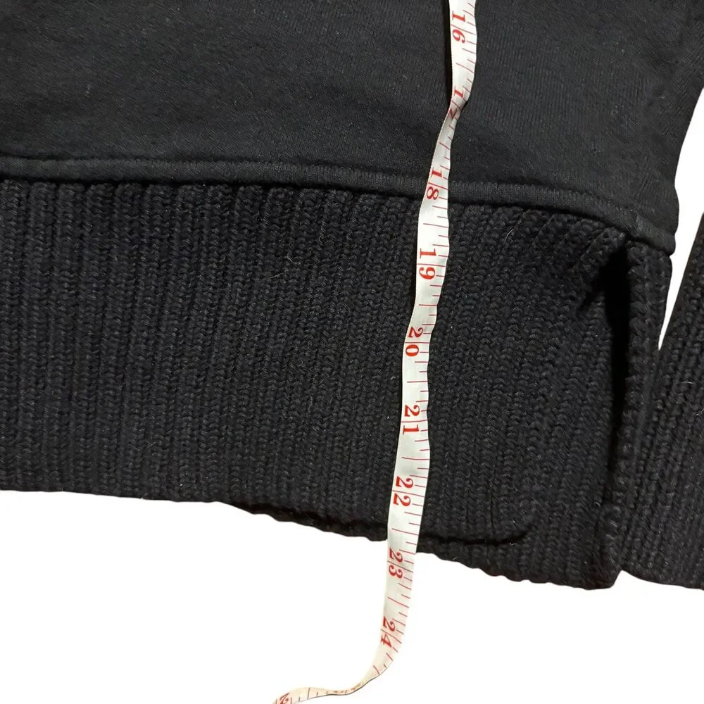Athleta Bayridge Asymmetrical Ribbed Sweater Black- Size XS - Picture 8 of 9